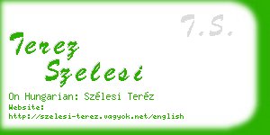 terez szelesi business card